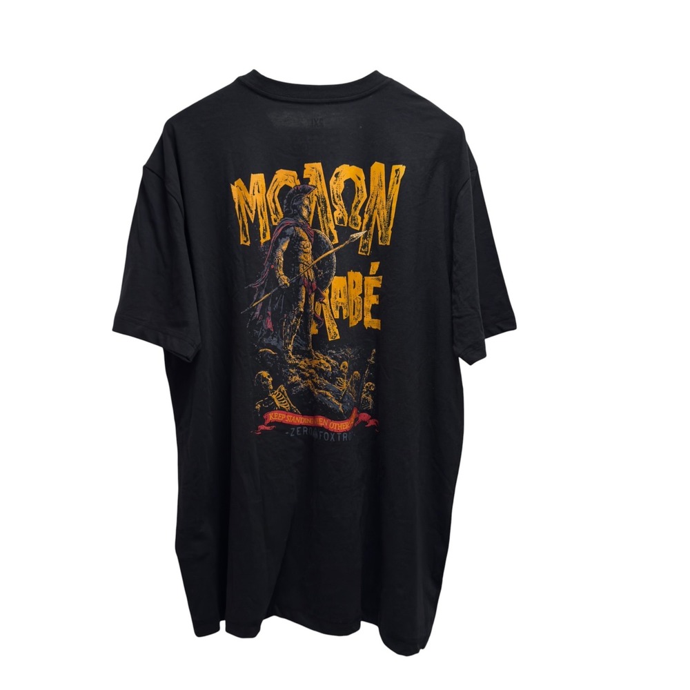 Zero Foxtrot Men's Size 2XL Black Graphic Molon Labe Spartan S/S T-Shirt USA euc